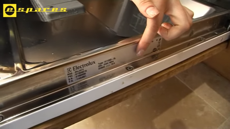 The Model Number Rating Plate Around The Dishwasher Door Frame