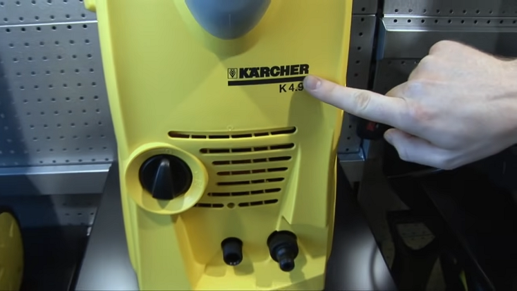 The Pressure Washer Model Number On The Front Of The Appliance Beneath The Karcher Logo