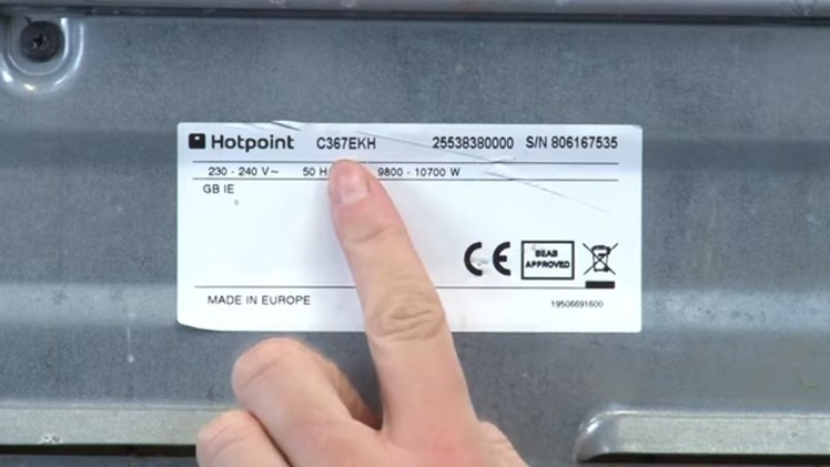 The Format Of The Model Number On The Oven Rating Plate
