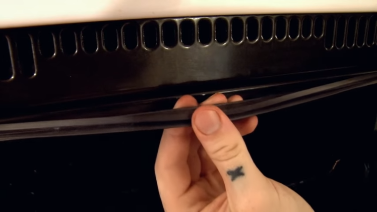The Top Of The Rubber Oven Door Seal