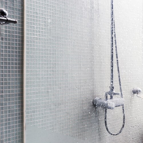 Shower Glass With Watermarks