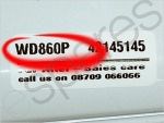 Hotpoint Tumble Dryer Model Number Closeup