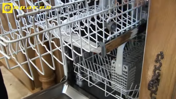 Clicking Open The Runner Ends On Each Side And Sliding The Upper Dishwasher Basket Out
