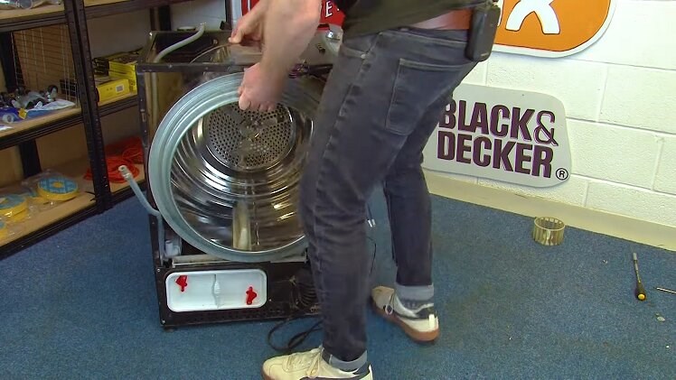 Placing The Drum Back Inside The Tumble Dryer From The Front
