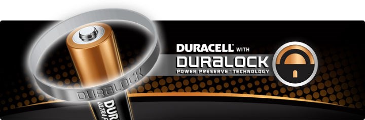 Duracell Duralock Plus Power AA Batteries 5 + 3 Free