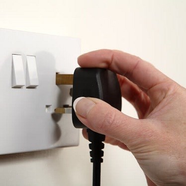 Unplugging an appliance - stay safe