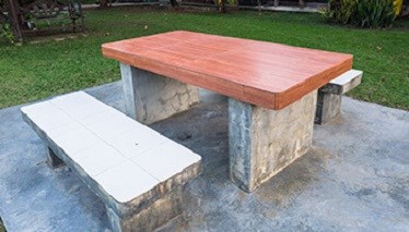 Garden furniture - wooden bench