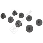 Electruepart Compatible Lower Dishwasher Basket Wheel - Pack Of 8