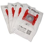 Bosch Vacuum Filter Bags and Filter Set (Type G) - Pack of 4 Bags