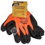 Rolson Textured Nitrile Coated Work Gloves - Large