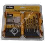 Rolson 15 Piece HSS Drill Set