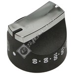 Electruepart Fan Oven Control Knob - Black & Chrome