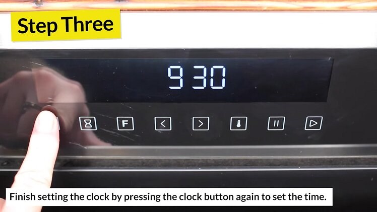 Finish setting up the clock by pressing the clock icon button once more