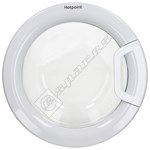 Hotpoint Washing Machine Door Frame & Glass - White