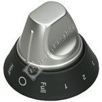 Indesit Black & Silver Grill Control Knob