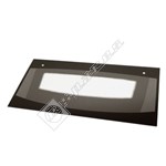 Indesit Top Oven Door Glass with Black Detail