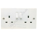 Wellco White Twin Switched Socket - Pack of 6