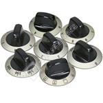 Electrolux Stainless Steel Effect Cooker Knobs - Pack of 7
