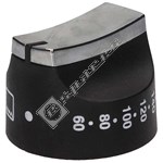 Stoves Black & Chrome Top Oven Control Knob