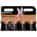 Duracell Alkaline C Plus 100% Extra Life - Pack of 4