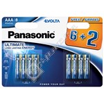 Panasonic AAA Evolta Alkaline Batteries - Pack of 8