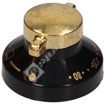 Stoves Top Oven Control Knob - Black & Gold