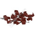 Wellco 7mm Co-Axial Cable Clips - Brown