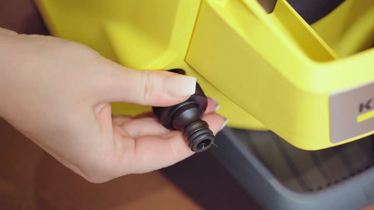 When refitting the inlet connection back onto the pressure washer, make sure you tightly screw it back on all the way.