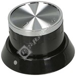 Beko Hob Control Knob - Black/Chrome