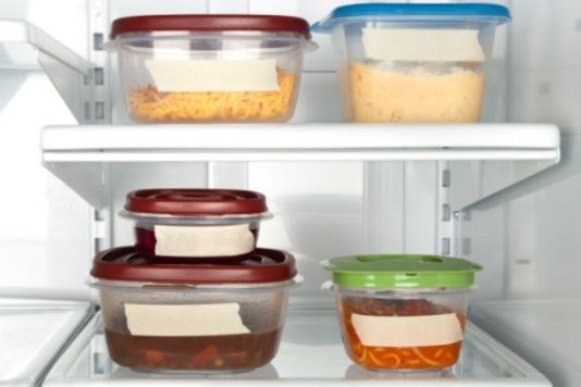 Food Containers Inside The Fridge