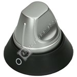 Cannon Hob/Grill Control Knob Assembly - Silver/Black