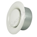 White Powder Coated Ceiling Metal Air Extract Vent - 100mm