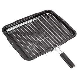 Small Single detachable Handled Enamelled Grill Pan for Electrolux Oven Cooker 
