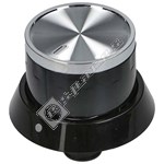 Beko Hob Control Knob - Black & Chrome