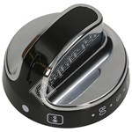 Black/Chrome Main Oven Control Knob