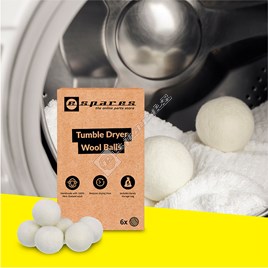 eSpares Tumble Dryer Wool Balls - Pack of 6 - ES1828665