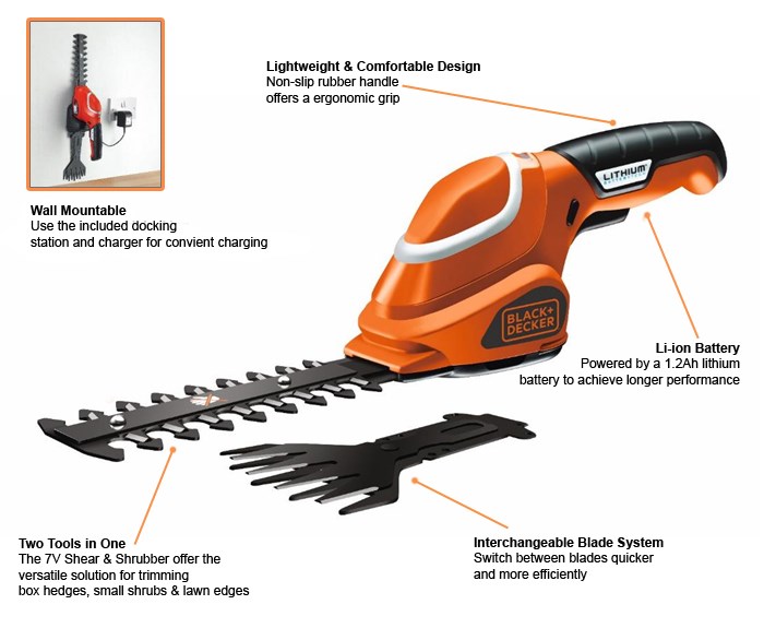 Black and decker online shear shrubber