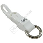 Compatible MFI Approved Lightning Cable & Micro USB Key Chain– White