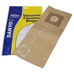 Electruepart BAG166 Sanyo SC-PU1 Vacuum Dust Bags - Pack of 5