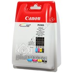 Canon Printer Ink 4 Colour Multipack - CLI551BCMY