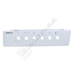 Beko White Oven Control Panel Fascia