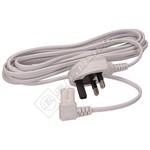 Universal Figure of 8 Right-Angled Mains Lead - White - 5 Metres