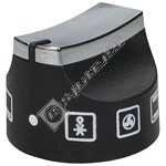 Stoves Black & Chrome Multi Function Control Knob