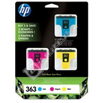 Hewlett Packard Genuine 363 Colour Ink Cartridge 3 Pack - CB333EE