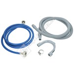 Universal Washing Machine Cold Fill & Drain Hose Extension Kit