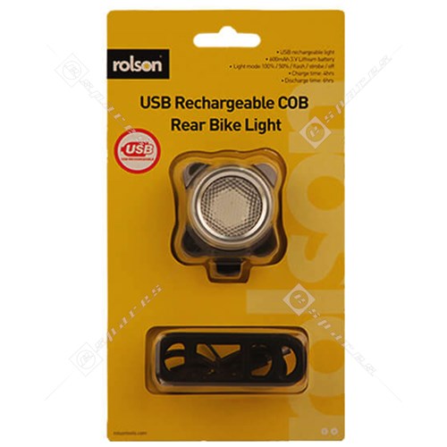 Rolson Rear Red COB Bike Light eSpares