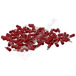 Electruepart Red 2.8mm / 0.8mm Male Push-On Tab - Pack of 100