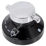 Stoves Black and Silver Hob Control Knob