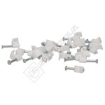 Wellco 4mm Round Cable Clips - White