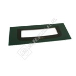 Top Oven Outer Door Glass w/ Green Detail